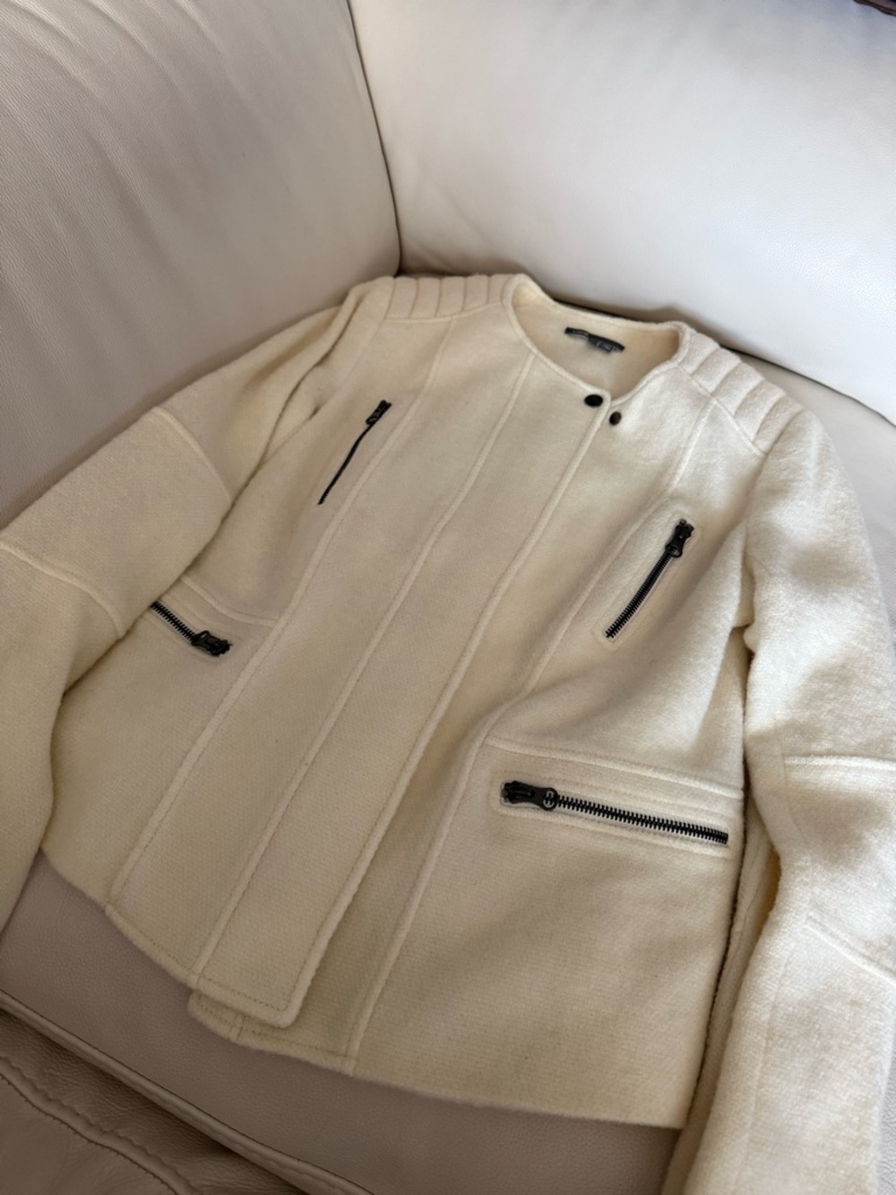 Vince Cream/off white Moto Jacket - Picture 3 of 7